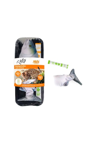 Afp Natural Instincts Titreşimli Sardalya Catnip Ve Gümüş Asmalı Kedi Oyuncağı 28 Cm