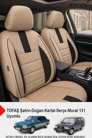 Oniks Serisi Tay Tüyü Kumaş Oto Koltuk Kılıfı Tofaş Kartal-şahin-doğan-serçe-tempra İle Uyumlu Bej