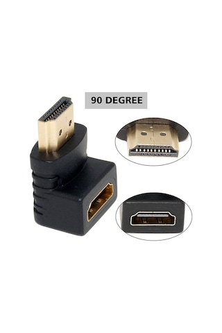 Koodmax Hdmı Dirsek 90 Adaptörü Hdmı Erkek Dişi - Hdmı L Çevirici Uzatma