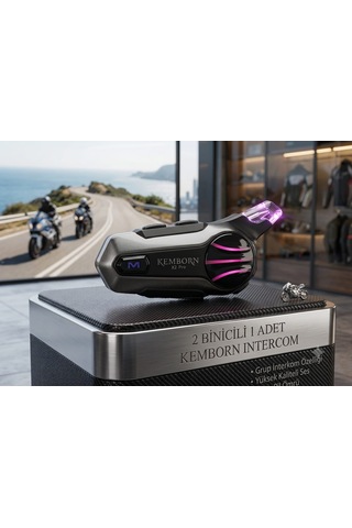 X2 Pro Motosiklet Kask Kulaklık 1adet 2 Binicili İntercom Bluetooth Seti 5. Nesil