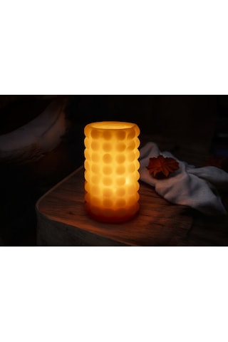 Fener Mum Bubble Turuncu Kavun Kokulu Dekoratif Mum