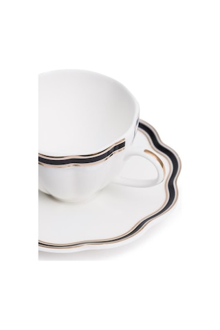 Maxx Doria Garden Collection Line 6 Kişilik 12 Parça Kahve Fincan Takımı Pa2134 Beyaz