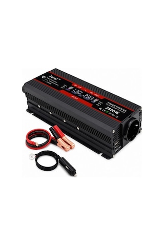 Foval 2600w 12v 230v Ekranlı İnverter Taşınabilir Voltaj Dönüştürücü