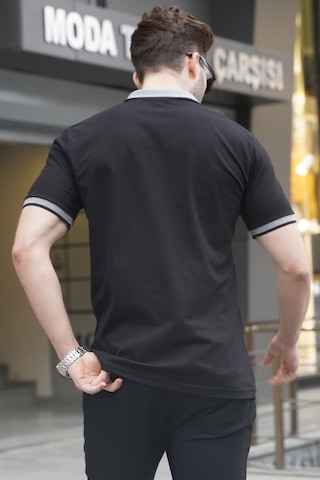Madmext Siyah Regular Fit Erkek Polo Yaka Tişört 6105-siyah Siyah