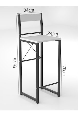 Retodesign Beyaz Good Bar Sandalyesi 1652b Kumaş Yok