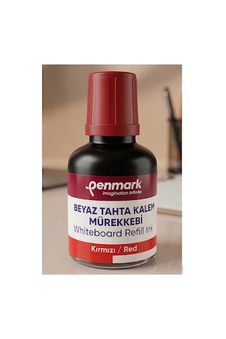 Kırmızı Yazı Tahta Kalemi Mürekkebi 30 Ml 2'li Set, Kolay Silinebilir, Penmark Kırmızı