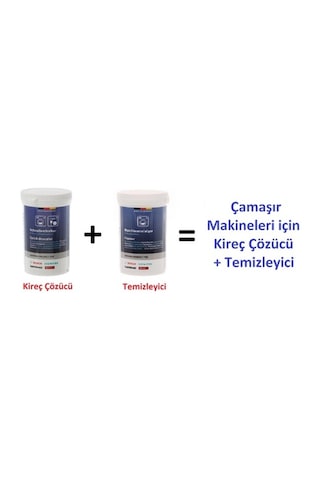 Çamaşır Makineleri Için Temizleyici Ve Kireç Çözücü Set 200+250Gr