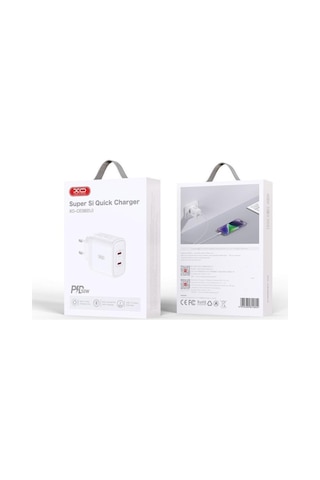 Ce08 50w 3a 2 X Usb-c Şarj Adaptörü - Akıllı Telefon Ve Aksesuar Uyumlu Şarj Başlığı Eu Priz