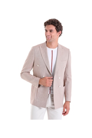 Hatemoğlu Brick Slim Fit Düz Sivri Yaka Kruvaze Casual Ceket Siyah