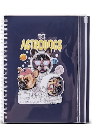 Karaca Container Astrodogs Çantalı Defter 50 Yaprak Mavi