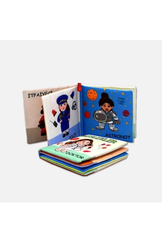 Tox Meslekler Sessiz Kumaş Kitap T112 - Bez Kitap , Eğitici Oyuncak , Yumuşak Ve Hışırtılı