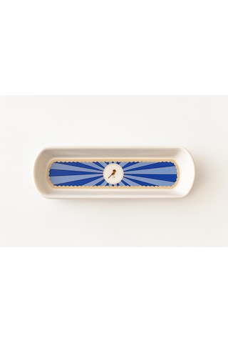 Seramık 6 Kısılık Mavi Kuşlu14 Parca Seramık Kahvaltı Takımı Beyaz