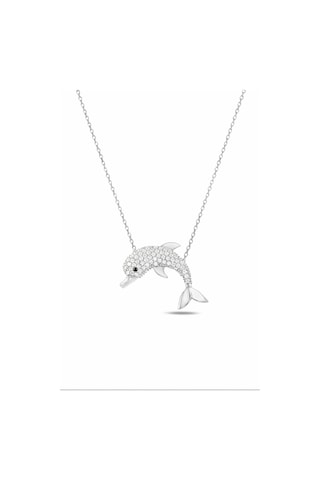 Çekirdekjewelry Minimal Yunus Kolye Rose Kaplama 925 Ayar Gümüş Pembe