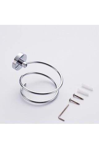 Novahub Duvara Monte Saç Kurutma Makinesi Tutucu, Krom Paslanmaz Çelik Askı Rafı Çok Renkli