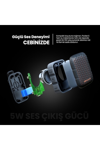 HiFuture Pocket S BT5.4 IPX7 5W TWS Su Geçirmez Mini Hoparlör