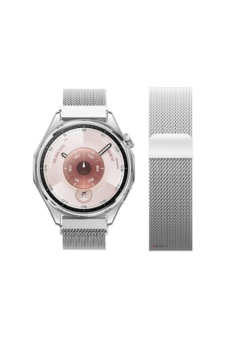 Huawei Watch Gt6 46mm Uyumlu Manyetik Milanese Loop Metal Kordon