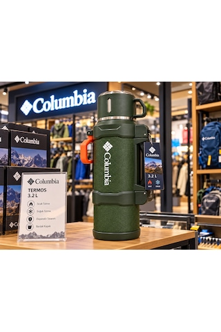 Columbia 3.2 L İtre Vakumlu Paslanmaz Çelik Sıcak Soğuk Termos Yeşil - Siyah Columbia 3.2 L İtre Vakumlu Paslanmaz Çelik Sıcak Soğuk Termos Yeşil - Siyah