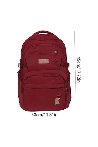 Su Geçirmez Genç Sırt Çantası Yüksek Kapasiteli Trendy Hafif Okul Çantası Naylon Sırt Çantası Kolej
