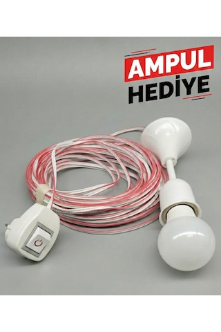 Tak-çalıştır 35 Metre Pratik Anahtarlı Fişli Duy Seti Uzatma Kablolu Seyyar Aydınlatma 1