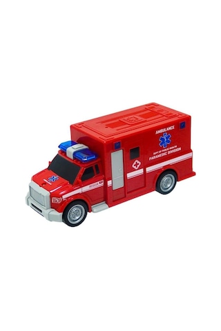 Ctoy Işıklı ve Sesli Sürtmeli Ambulans 1:20 (Karışık Renk)wy670a