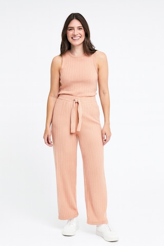 Bayan Pijama Altı Beli Lastikli Rahat Kalıp Yavruağzı