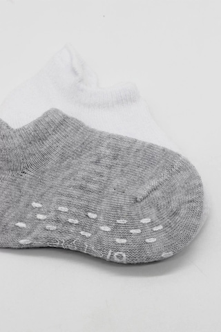 2'li Sneakers Kaymaz Basic Penye Çorap Bs20103 Gri Beyaz Renkli Çok Renkli