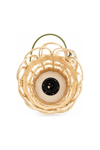 Bambu Bardak Model Sarkıt Avize 16 Cm E27 Duylu Dekoratif Bambu Avize Ahşap