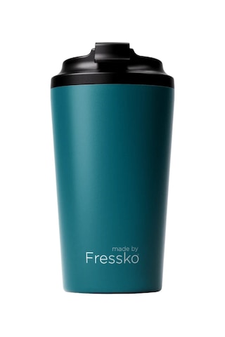 Made By Fressko Grande Boy Paslanmaz Çelik Çift Duvar Yeniden Kullanılabilir Kahve Bardağı, Termos, Yalıtımlı Termal Kupa, 475 Ml Emerald - Zümrüt Yeşil Zümrüt Yeşili