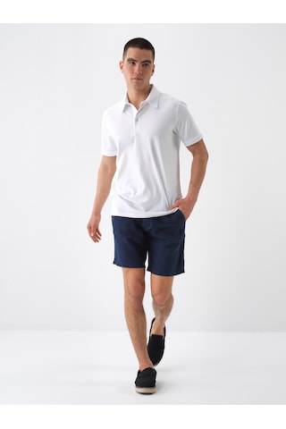 Xint Beyaz Pamuk Dokulu Slim Fit Tişört 502207