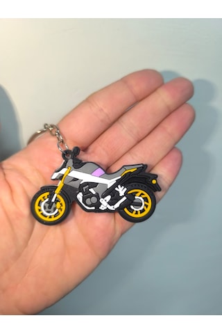 Silikon Kaliteli Motosiklet Anahtarlığı Esnek, Dayanıklı Ve Şık Tasarım Gri