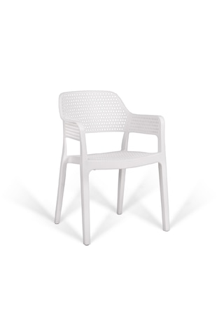 Hawaii Kollu Kafe Ve Balkon Sandalyesi 2'li Beyaz