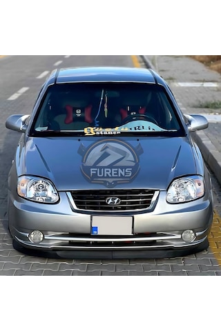 Hyundai Accent Admire 2000-2006 Uyumlu H Lip Esnek Ön Lip 2 Parça Karlık Ön Ek Tampon Altı Dill