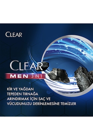 Clear Men Kömür İle Şampuan Duş Jeli 350 ML