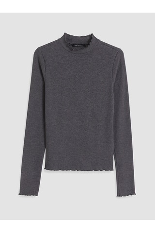 Lcw Modest Antrasit Dik Yaka Kadın Body