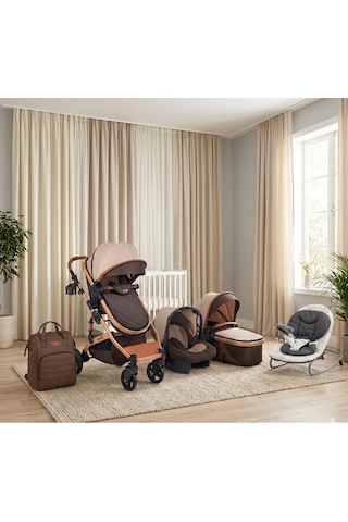 5 Li Set Amortisörlü Bebek Arabası Taşıma Puset Portbebe Bebek Bakım Çantası Sallanır Ana Kucağı