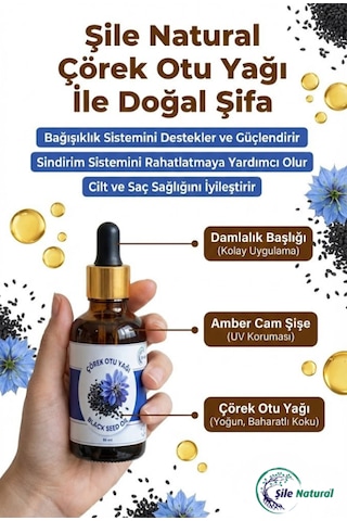 Soğuk Sıkım Çörek Otu Yağı 30 Ml Doğal Ve Saf Yağ Ve Bakım Desteği