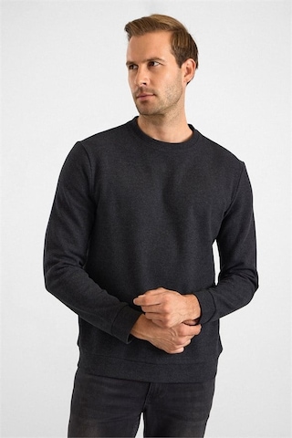 Süvari Siyah Regular Düz Bisiklet Yaka Sweatshirt Ssw2013700003-s09