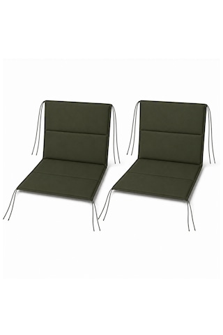 Microcase İple Sabitlemeli Katlanabilir Sırtlıklı Tasarım Kamp Sandalyesi Minderi Piknik Outdoor Balıkçılık 80x40 Cm 2 Adet Al5565 Yeşil