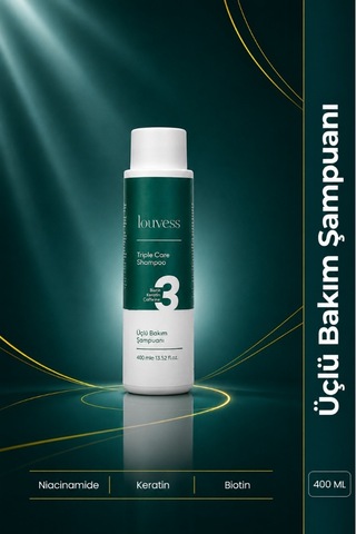 Louvess Biotin Keratin ve Kafein İle Güçlendirilmiş Saç Bakım Şampuanı 400 ML