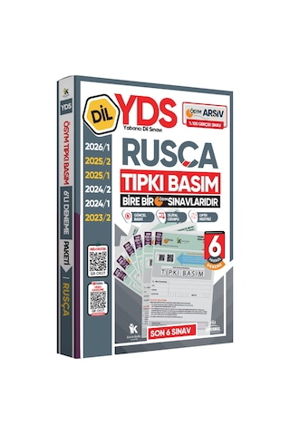 2026 YDS Rusça ÖSYM Tıpkı Basım Çıkmış Soru Deneme Paketi Dijital ve Cevaplı 6lı Fasikül SETİ