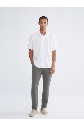 Lcw Vision Beyaz Regular Fit Kısa Kollu Erkek Basic Gömlek