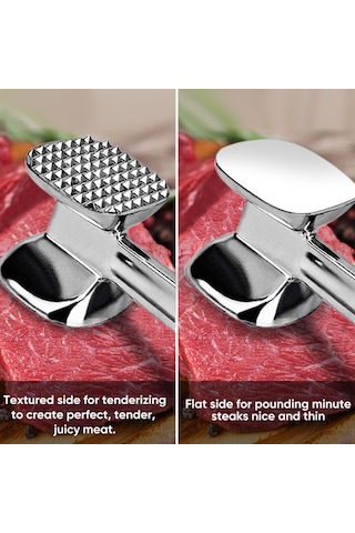 Et Tenderizer Çekiç Aracı Çift Taraflı Çiviler Et Tokmak Siyah Siyah