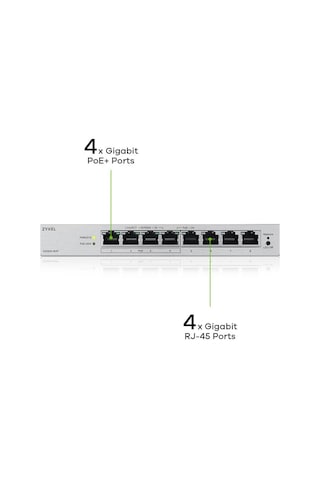 Zyxel Ağ Anahtarı 8 Bağlantı Noktası Web Yönetimli Poe+ Gs1200-8hpv3