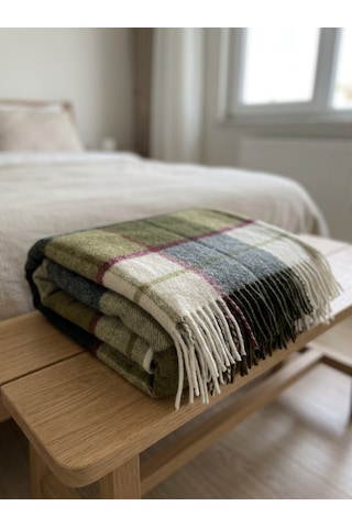 Gençev Home &Selin& %100 Saf Yün Scotch Battaniye Battal Boy (296509466)
