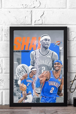 Shai Gilgeous Alexander Çerçeveli Tablo - Basketbol Nba Posteri Tablo