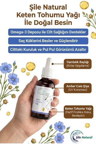 Keten Tohumu Yağı 30 Cc - Şile Aromatik Bitkiler Tarımsal Kalkınma Kooperatifi Keten Tohumu 30 ML