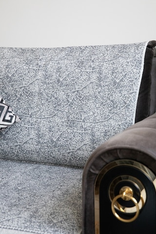 Merlin Pamuklu Saçaklı Koltuk - Çekyat Örtüsü 170x220 - Gri Gri