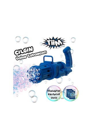 Tiim Bubble 8 Çıkışlı Otomatik Baloncuk Ve Balon Tabancası Mavi