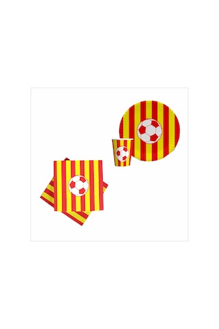 Taraftar Galatasaray 8 Tabak, 8 Bardak, 10 Peçete