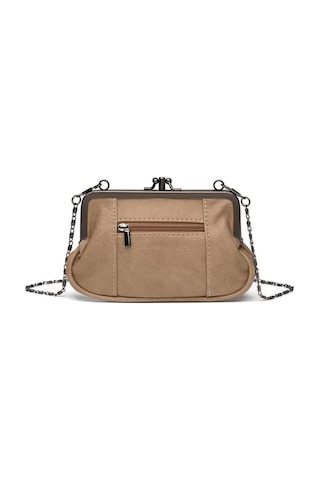 Barcelona K21 Mini Boy Yıkama Deri Burslu Kadın Kese 21-k Barcelona 1937-7 Açık Vizon